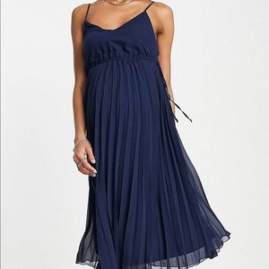 ASOS, maternity, pleated midi
